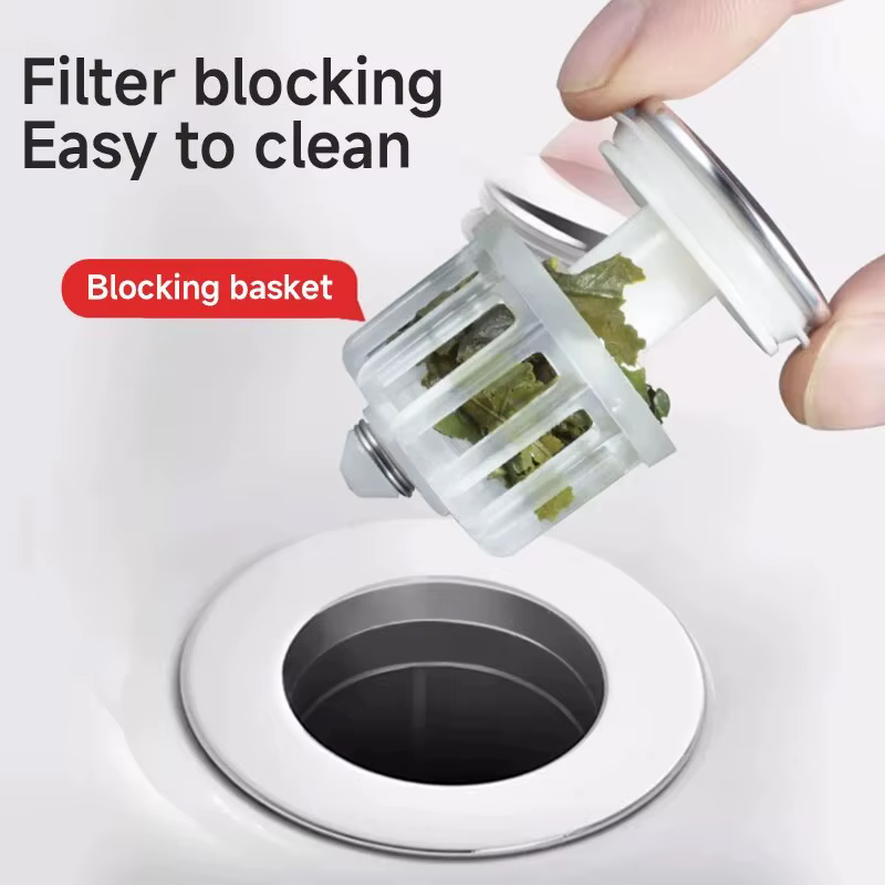 Bassin universel Pop-up Drain Filtre Lavabo Cheveux Évier Passoire Cuisine Baignoire Bouchon Douche Plug Salle De Bains Outil