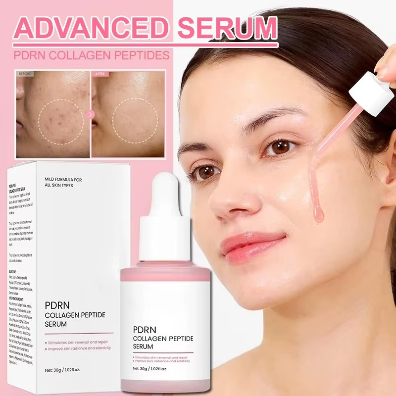 Sérum facial au collagène PDRN de saumon pour peaux ternes - Améliore l'élasticité