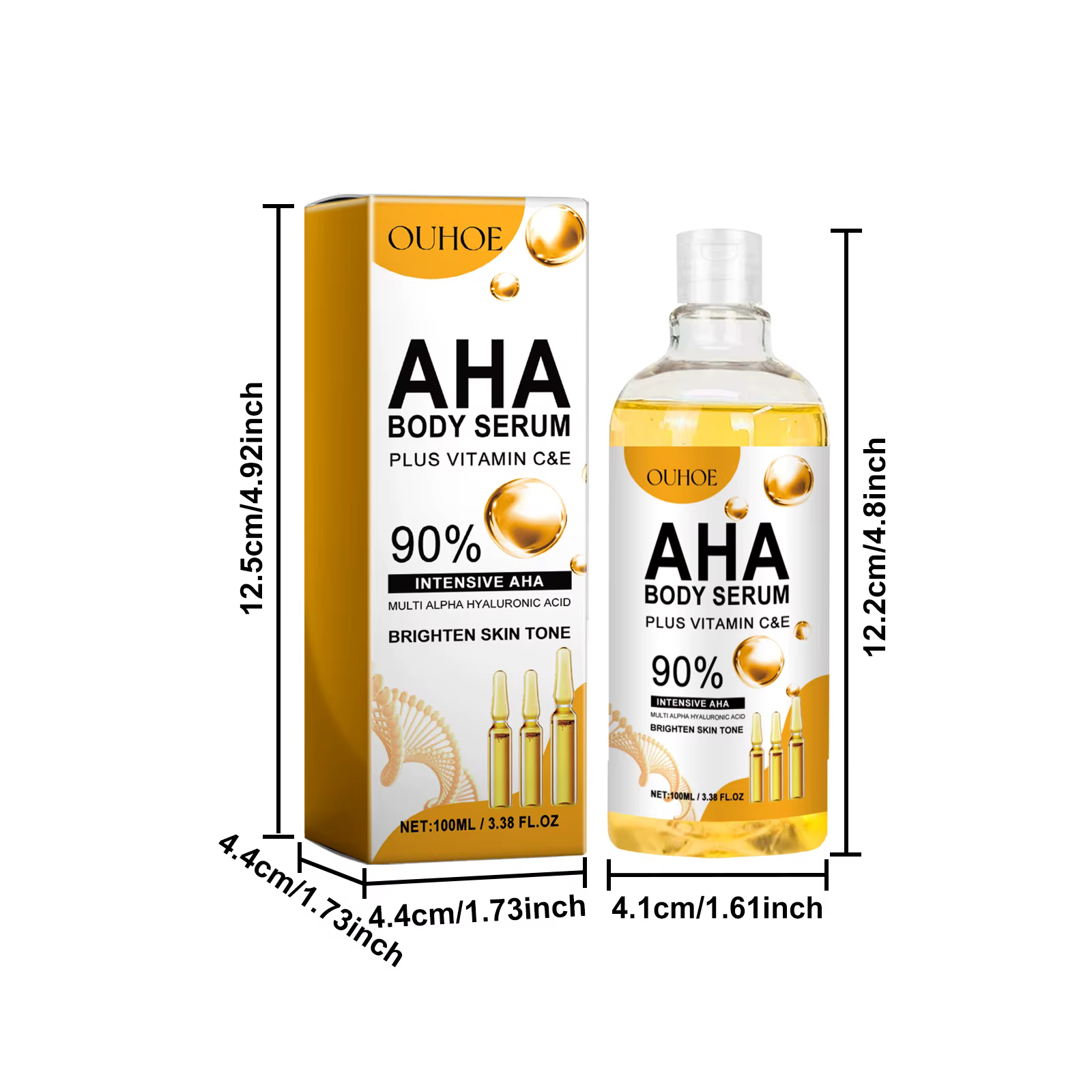 AHA sérum pour le corps hydratant éclaircissant taches gomme correcteur rétrécissement pores réparation éclaircir
