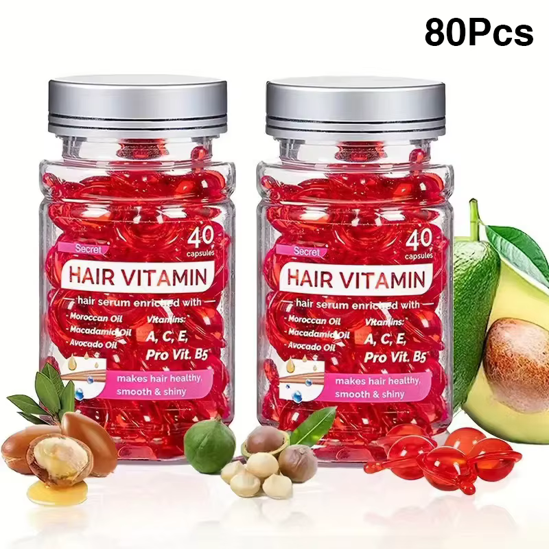 "Sérum capillaire à l'huile d'avocat et d'argan 80 pièces/40 pièces – Réparation