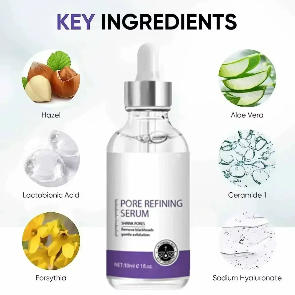 Sérum de rétrécissement des pores du visage