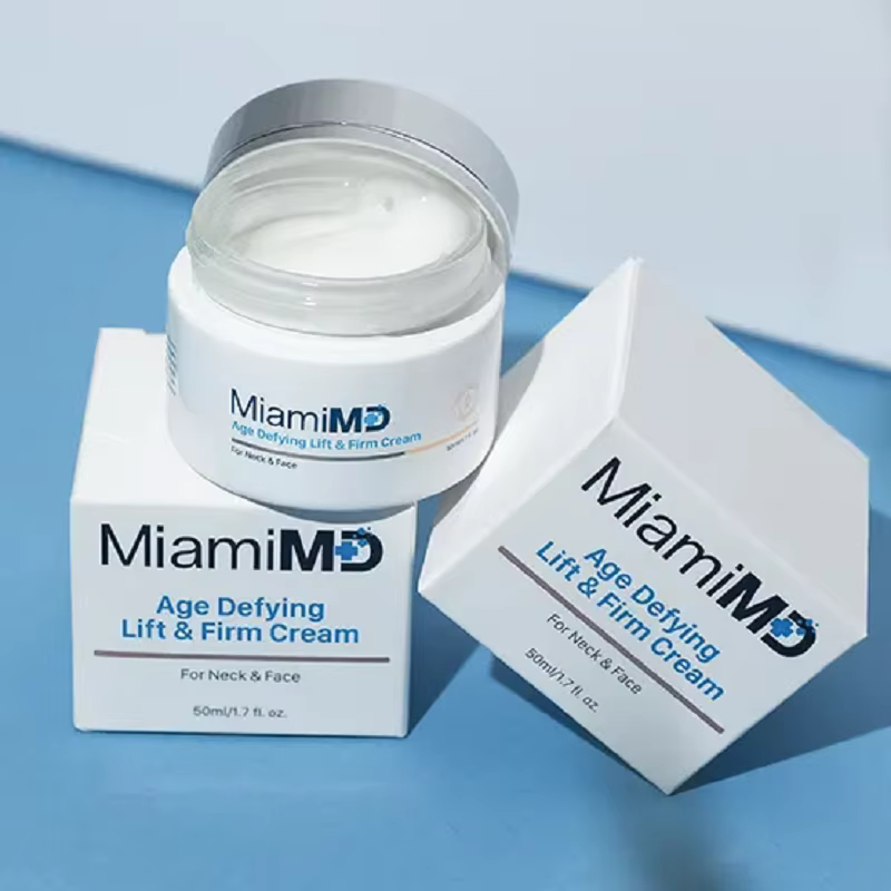 Crème Liftante et Raffermissante Miami MD Crepe Fix pour le Cou et le Visage, Anti-Âge, Soin Anti-Rides, Hydratation Longue Durée, Soins de la Peau pour Tous Types de Peau