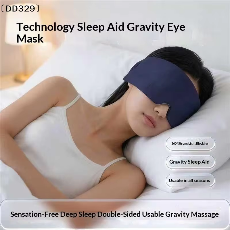 Masque pour les yeux ultra léger à poids contrôlé, respectueux de la peau, double face, bloquant la lumière, doux, respirant, aide au sommeil 〔DD329〕