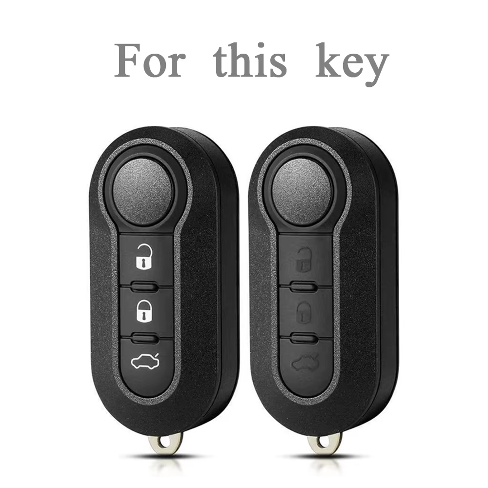 Clé à télécommande pliable à 3 boutons en TPU pour Fiat 500 Panda Punto Bravo Ducato pour Peugeot Boxer Citroën Jumper Accessoires automobiles