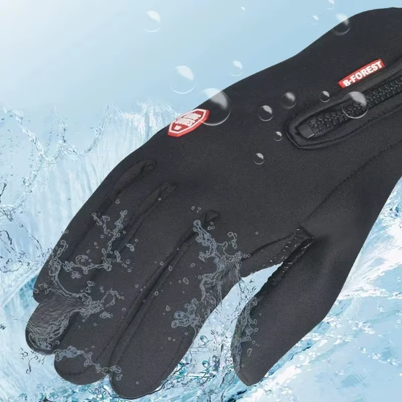 Gants d'hiver pour hommes, imperméables, coupe-vent, pour snowboard, moto, conduite, chauds, avec fermeture éclair, pour écran tactile