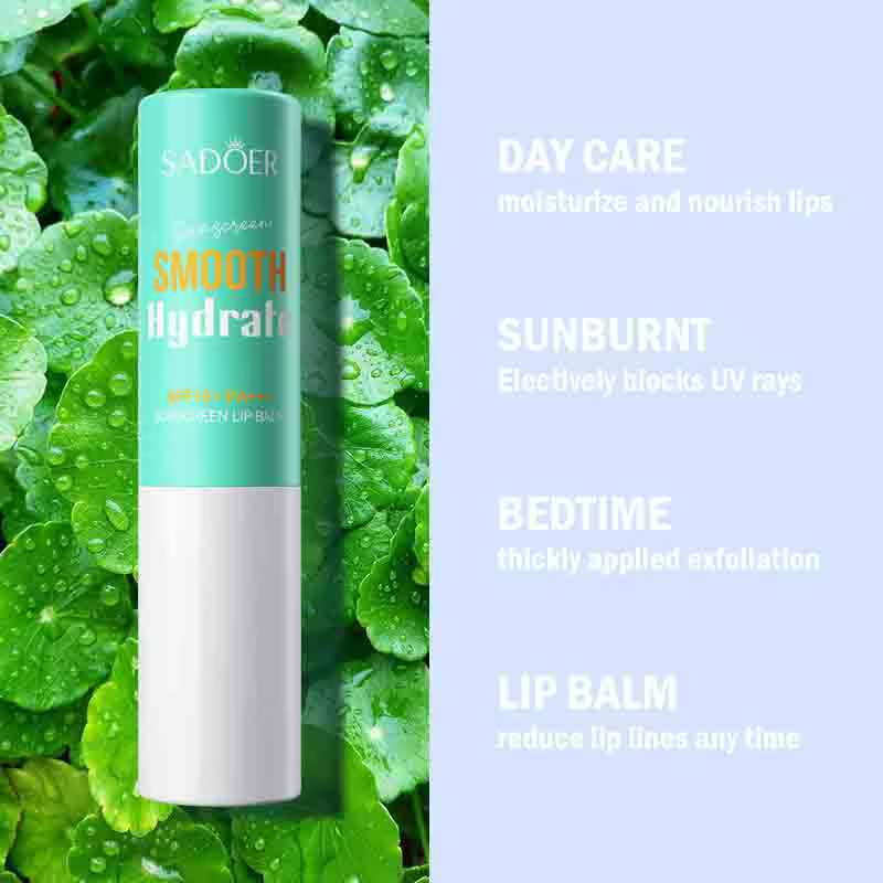 SADOER Spf 15 + crème solaire pour les lèvres bloqueur