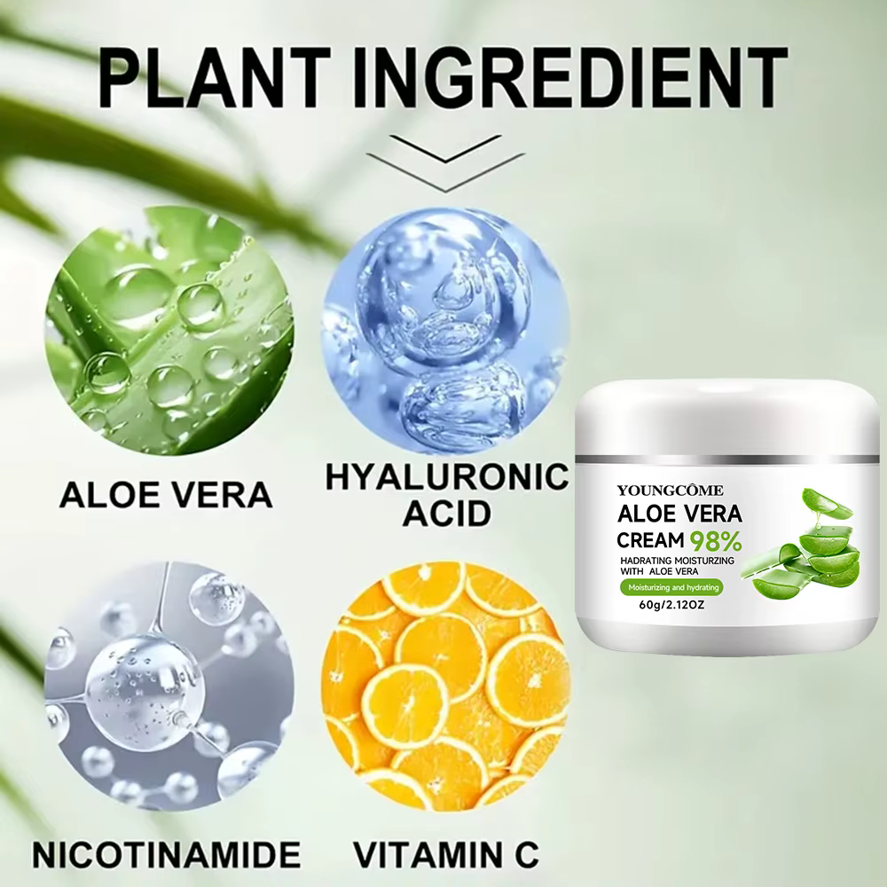 98% Aloe Vera crème pour le visage hydratant