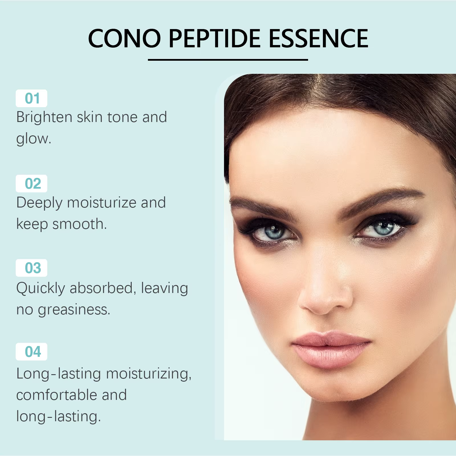 Sérum Visage à l'Acide Hyaluronique 84% Cono Peptide Essence : Atténue les Rides