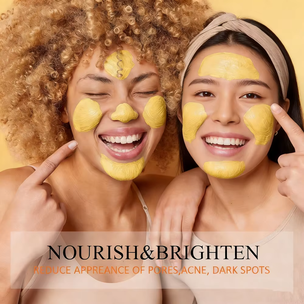 Masque à l'argile au curcuma et à la vitamine C pour peaux ternes et sujettes aux imperfections