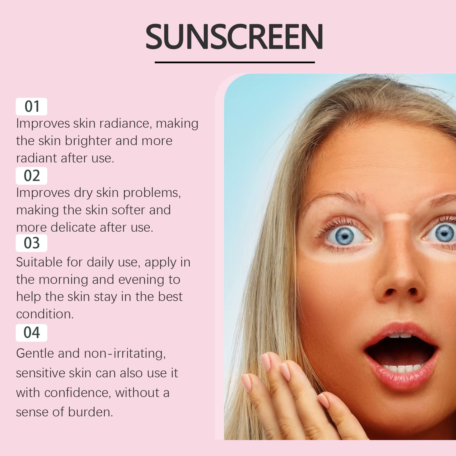 Crème solaire fleur de cerisier Spf 50 + longue durée Anti UV Anti-âge