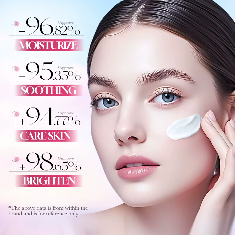 Crème pour le visage éclaircissante à la pêche et à la niacinamide SADOER - Hydratation intense