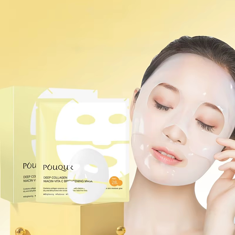 1 boîte*5 masques pour le visage au collagène blanc et jaune