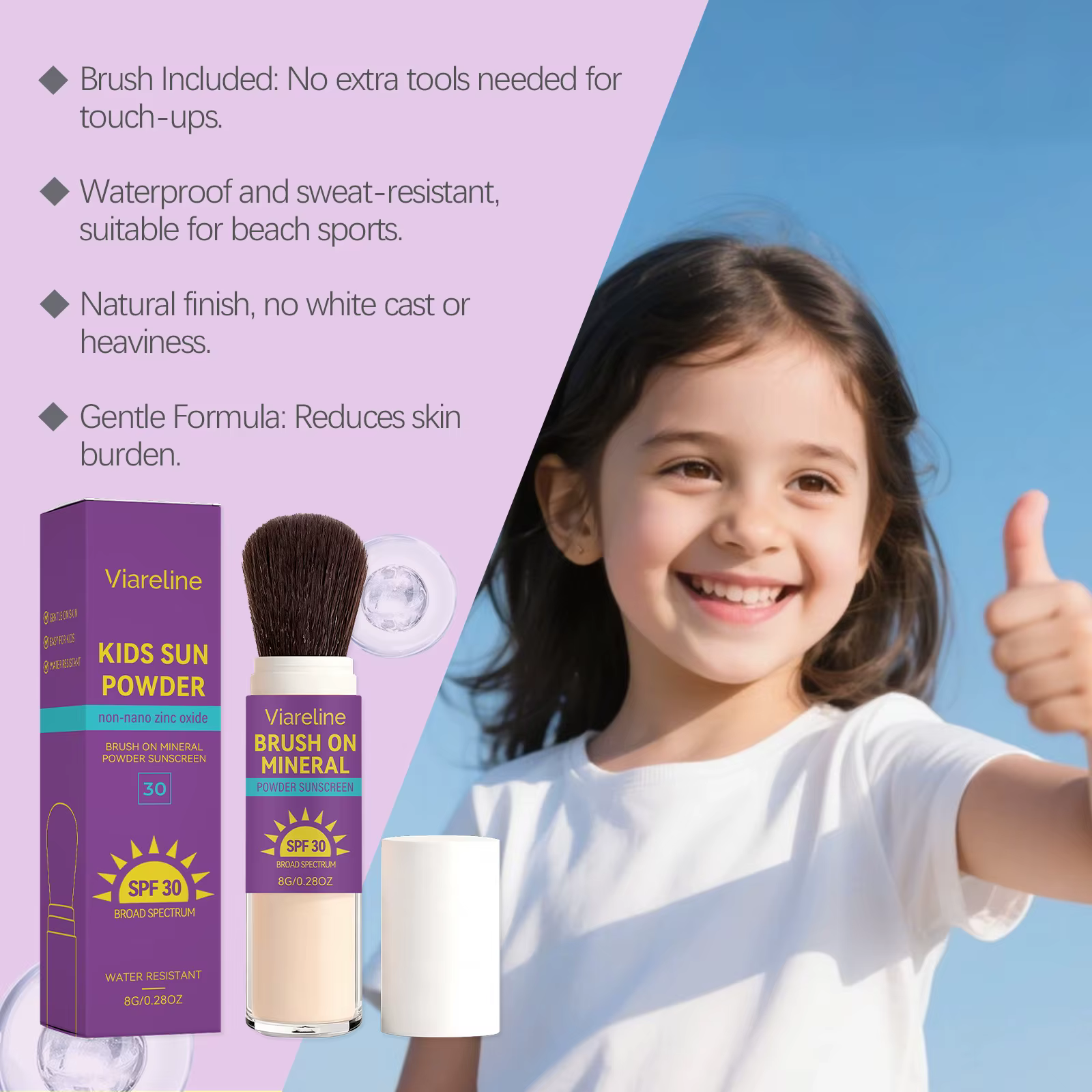 Poudre solaire SPF30 pour enfants