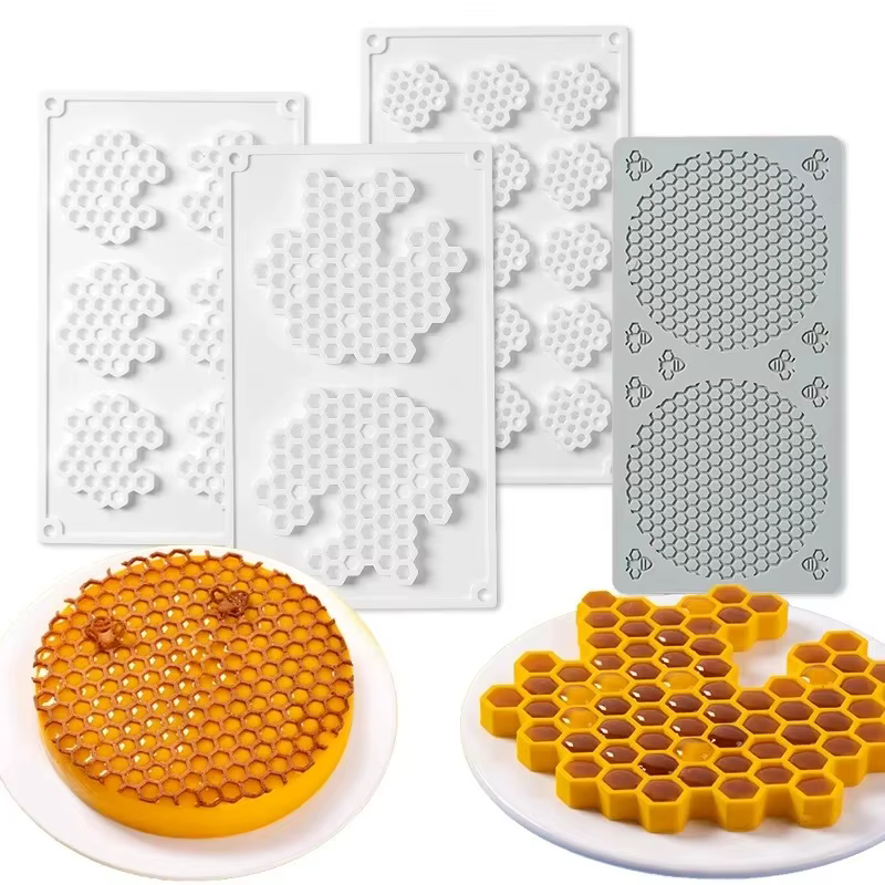 Moule à gâteau Mousse en nid d'abeille, bricolage, chocolat, Dessert français, décoration, cuisson, moule en Silicone, outil de cuisson de cuisine