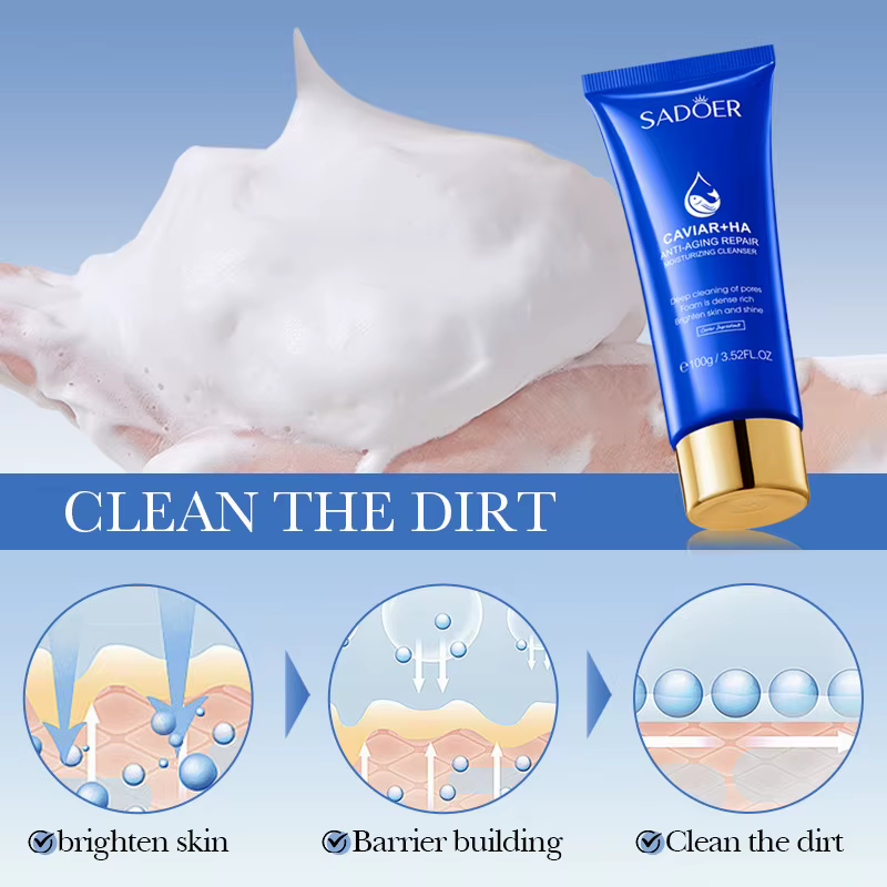 SADOER Caviar nettoyant pour le visage mousse de lavage
