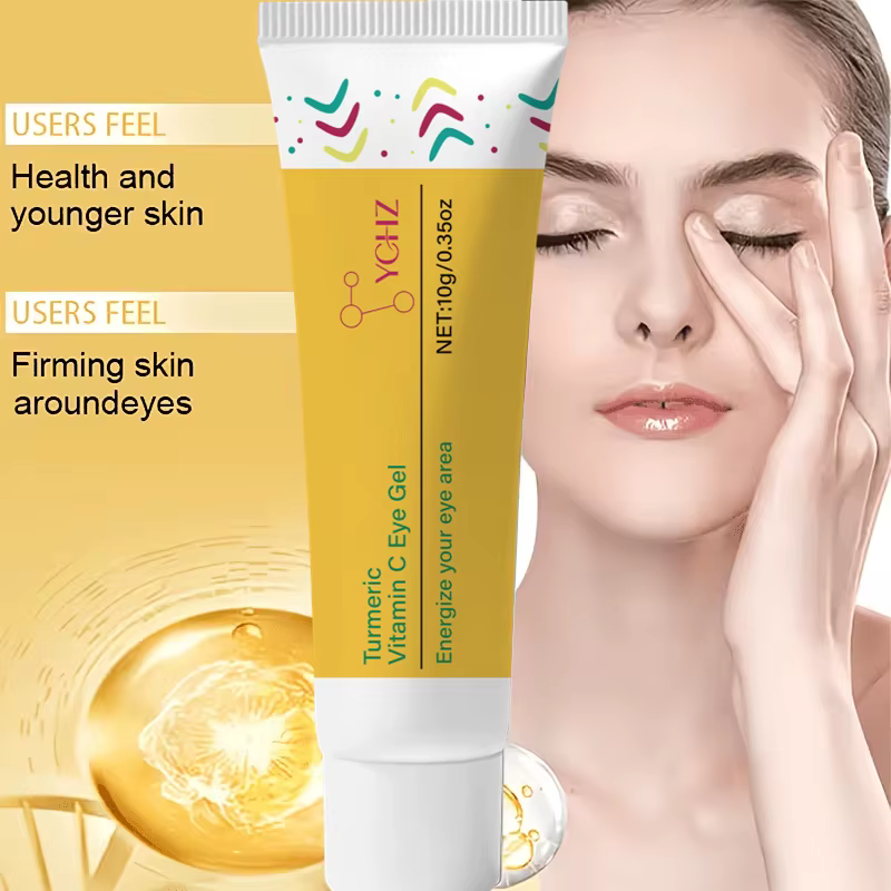 Crème pour les yeux au curcuma et à la vitamine C, contenant de la vitamine C et de la glycérine, revitalise les yeux, les rend plus jeunes et offre un soin anti-âge à la peau, réduisant significative