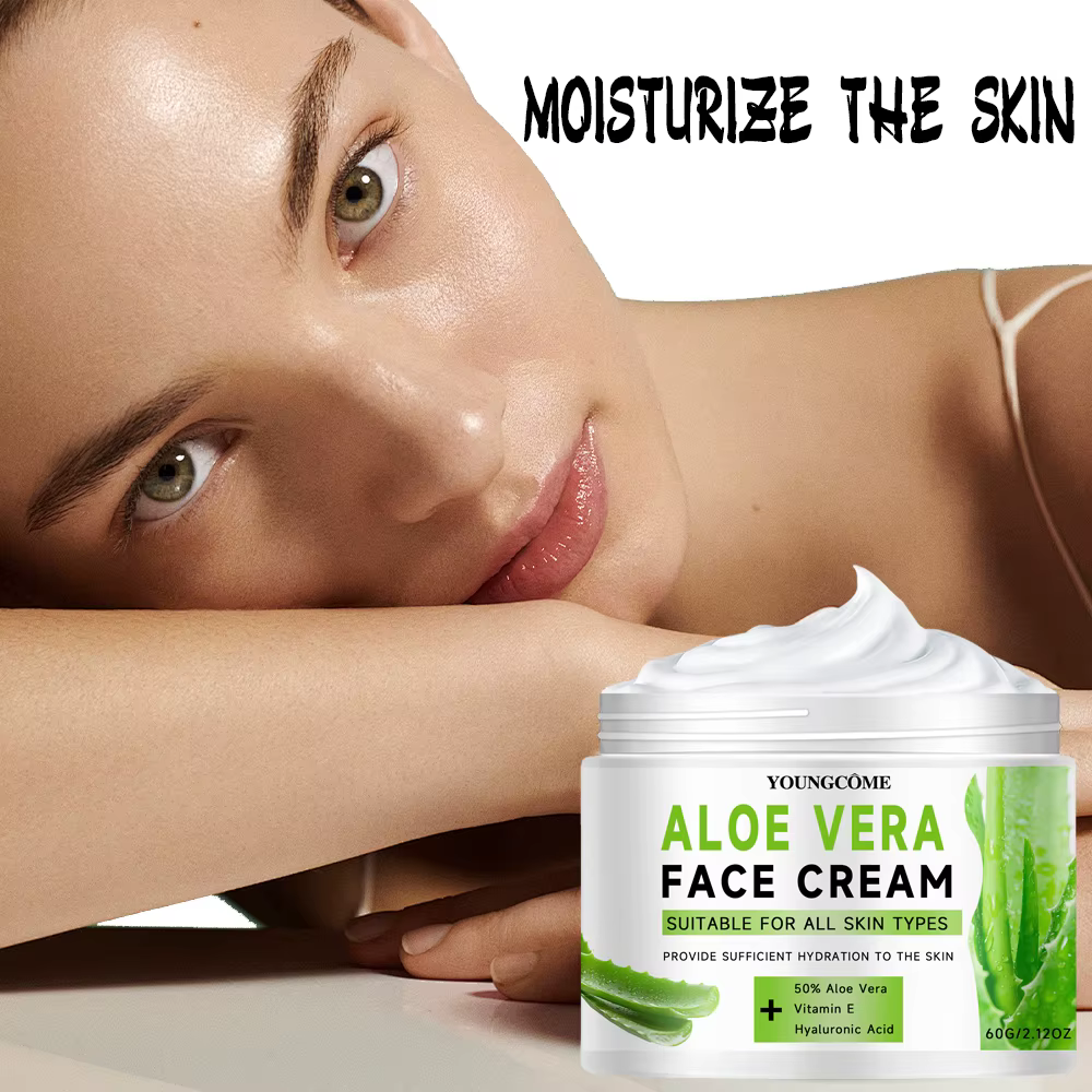 Aloe Vera hydratant visage Anti-rides vieillissement fouetté soin de la peau hydratant rétrécit les Pores plus lisses et plus d'apparence jeune