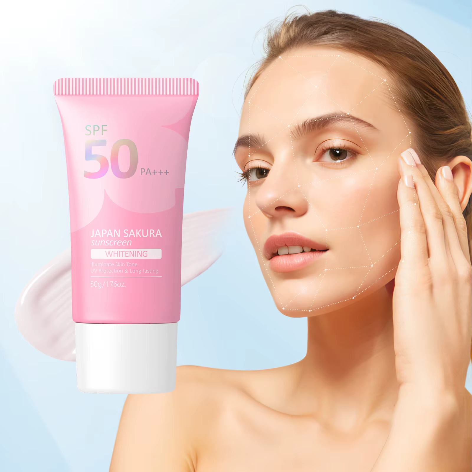 LAIKOU japon Sakura visage crème solaire radiante UV rayons Protection SPF50 PA +++