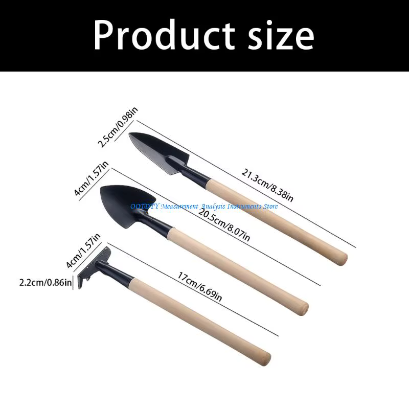 d'outils jardinage compact 367D avec manche en bois pour ameublir le repiquage