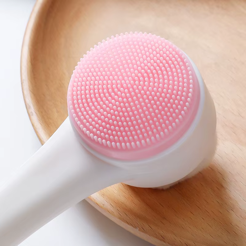 Brosse faciale Double face avec poils en Silicone souple