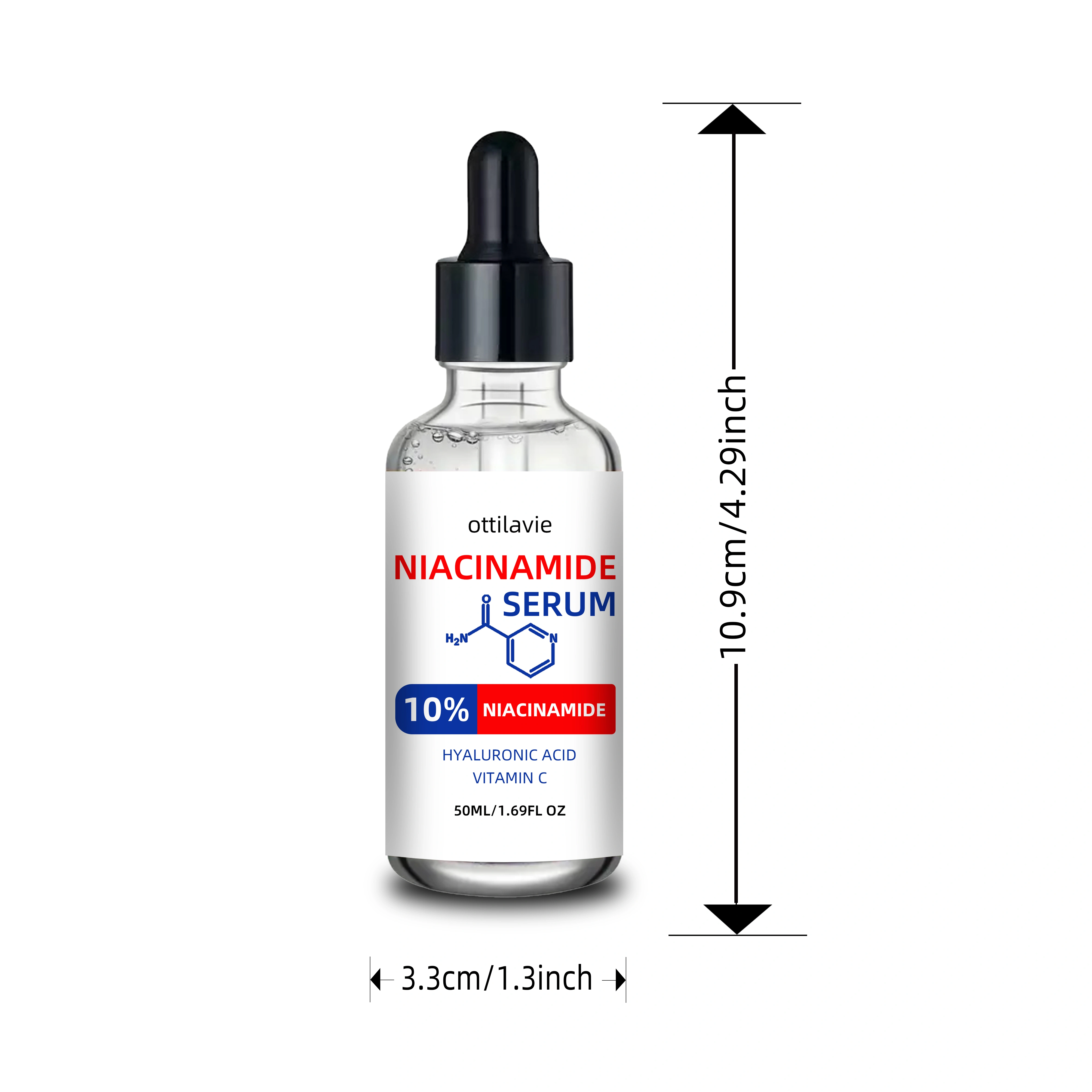 Ottilavie 10% Niacinamide Serum – Convient pour tous les types de peau