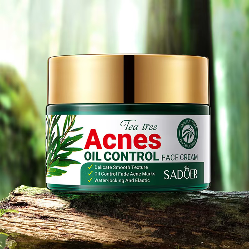 SADOER arbre à thé acné crème pour le visage Anti