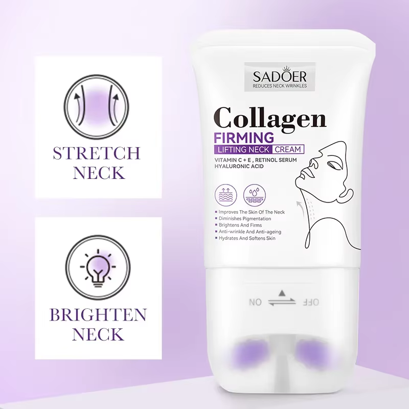 SADOER collagène raffermissant cou crème Lifting hydratant éclaircissant Message rouleau cou beauté