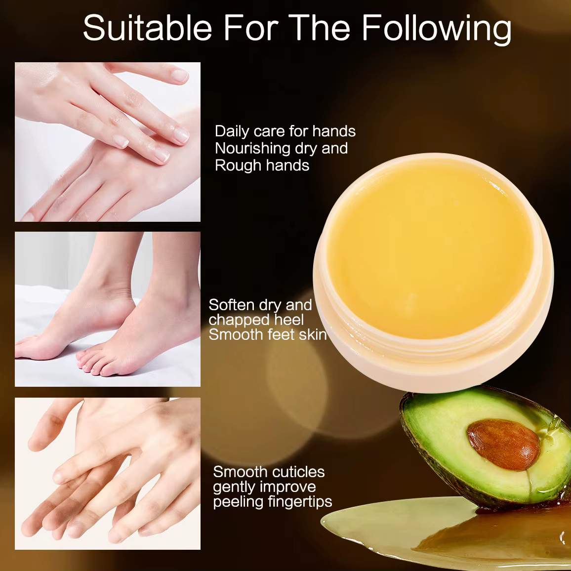 Baume hydratant intensive pour peau craquelée – Crème ultra hydratante pour pieds et mains pour talons secs et rugueux