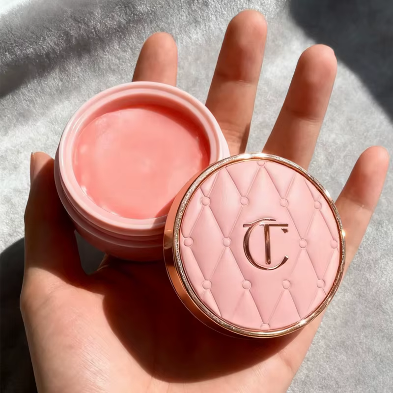 Charlotte Tilbury oreiller parler nouveau masque à lèvres tons rose saveur de fraise réduction des rides Texture de crème glacée hydratante Non grasse