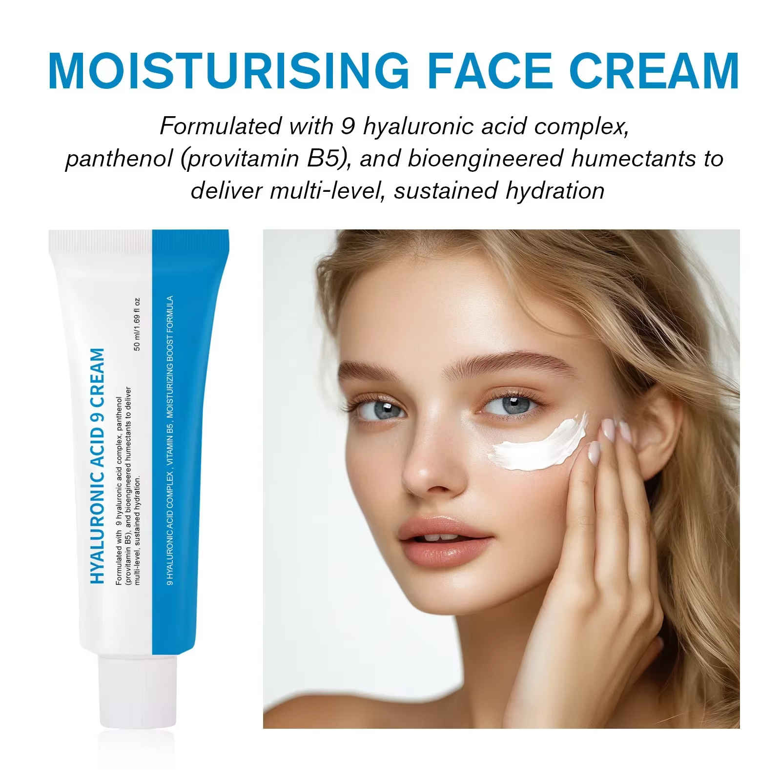 Acide hyaluronique 9 crème complexe vitamine B5 hydratation profonde Anti-âge apaise l'irritation accélère la barrière de guérison soin réparateur