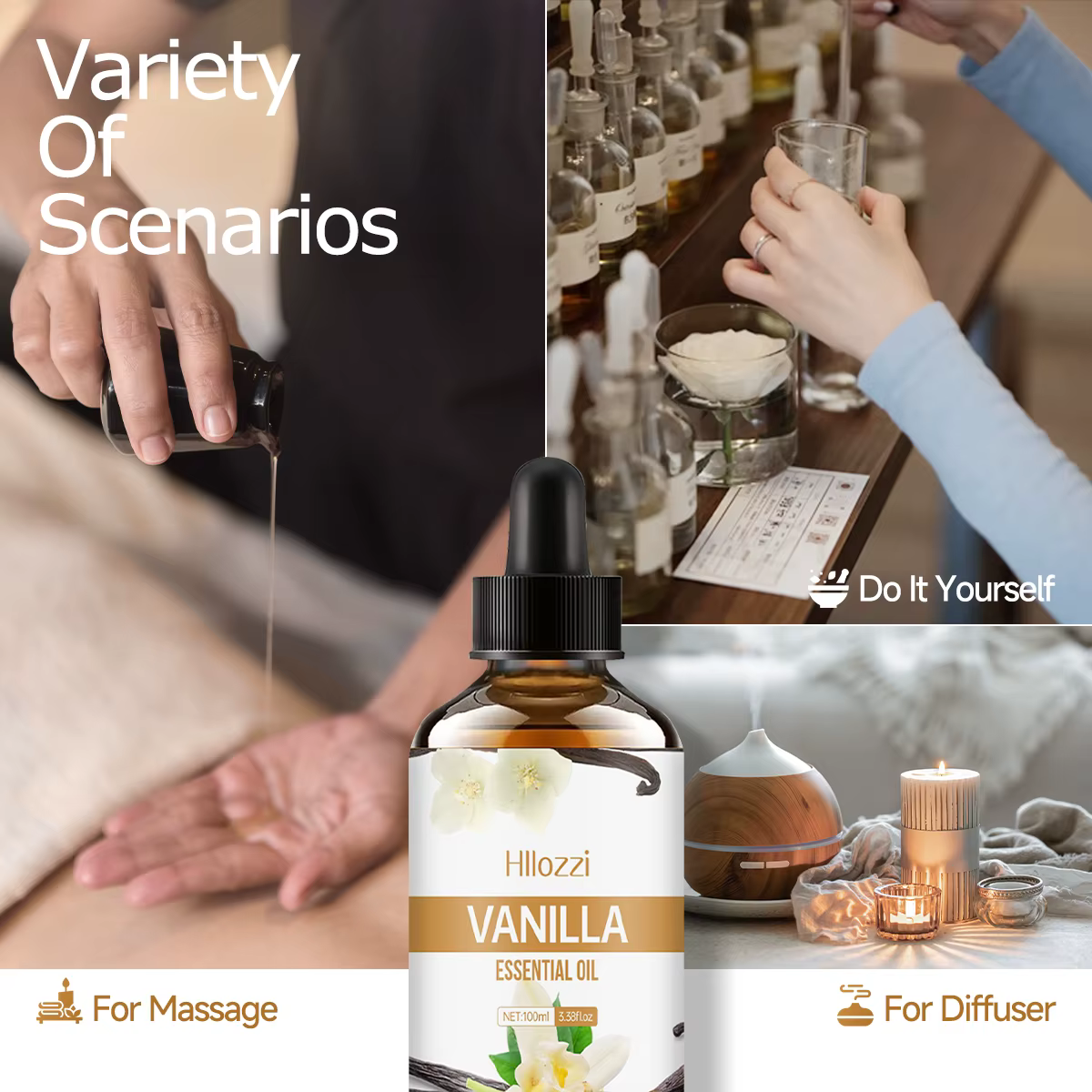 Huile essentielle de vanille pour le visage