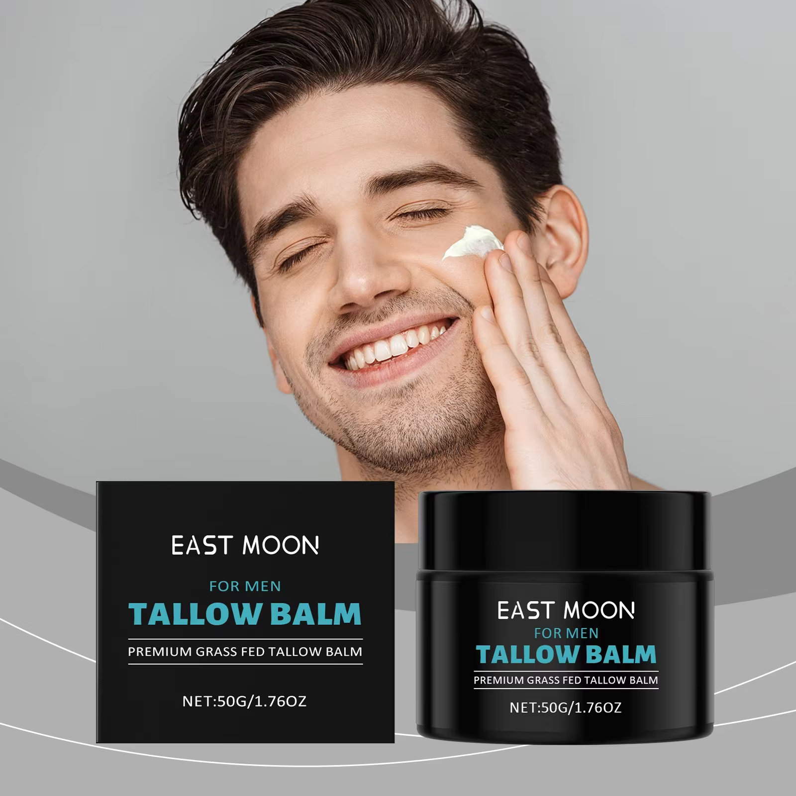 Tallow baume de soin du visage pour homme nourrir le sec améliorer l'élasticité supprimer W-rugle contrôle de l'huile peau brillante crèmes hydratantes pour le visage
