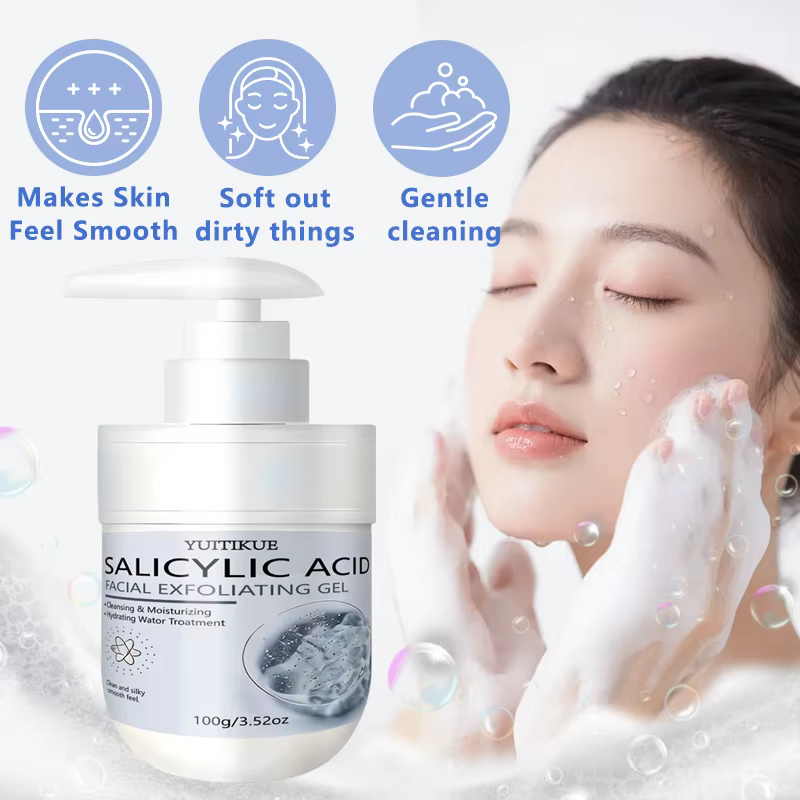Gel exfoliant à l'acide salicylique YUITIKUE | Nettoyage en profondeur et hydratation pour une peau propre et soyeuse