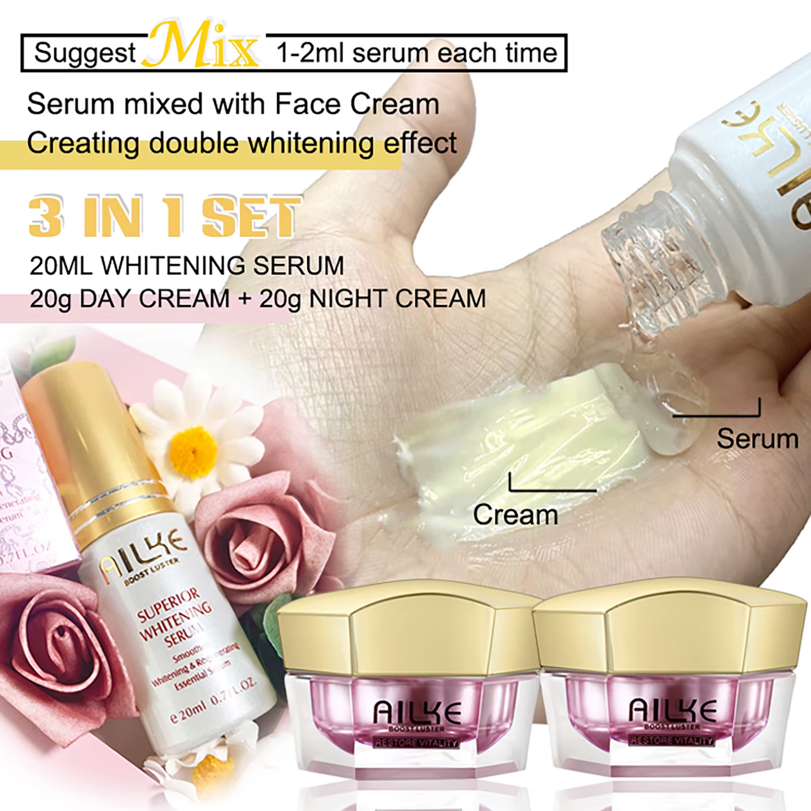 AILKE crème visage à l'acide hyaluronique