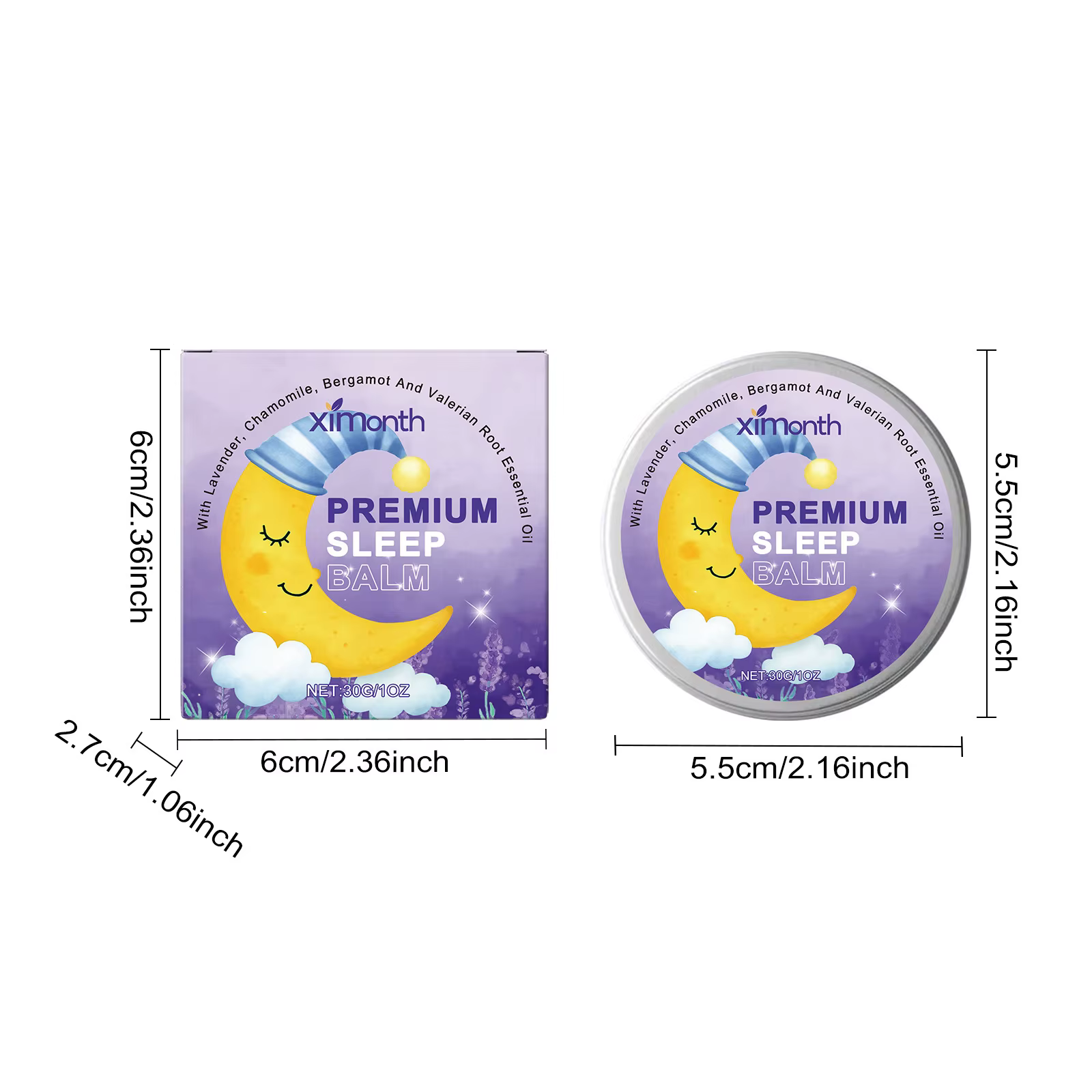 Baume de Sommeil Premium 30g – Formule Naturelle Lavande & Camomille