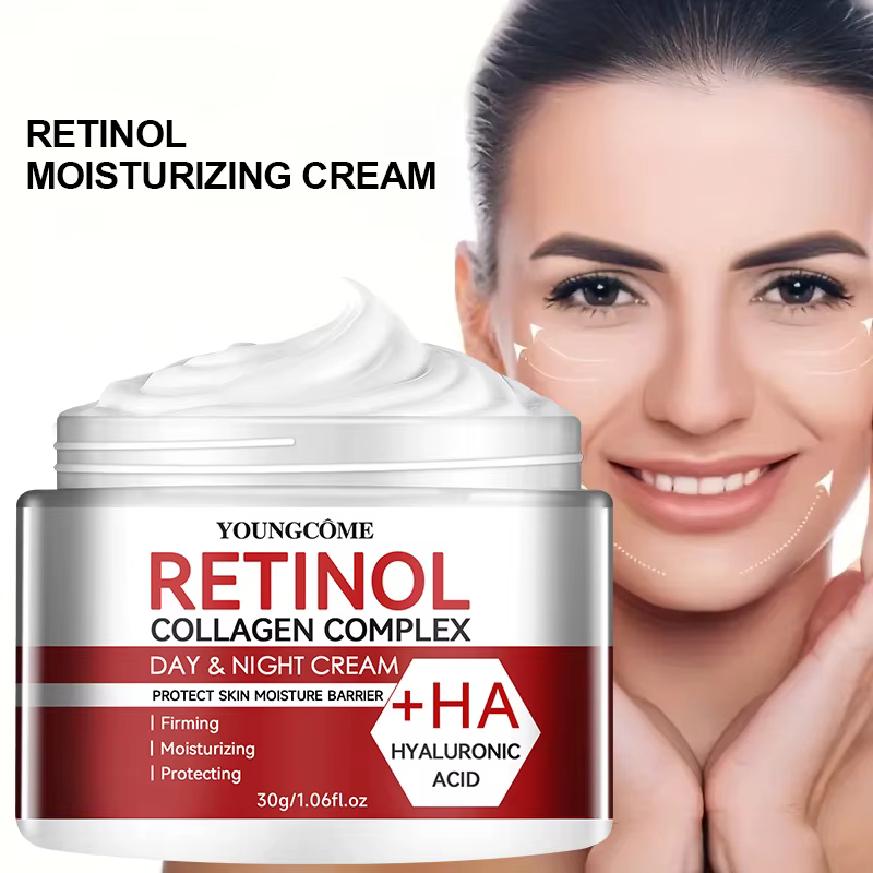 Crème hydratante de soin du visage au collagène au rétinol