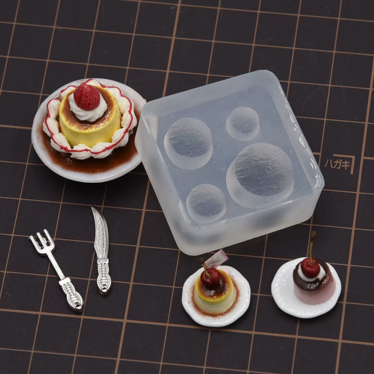 Mini moules en Silicone pour pouding au Caramel, poterie, argile, Dessert, gâteau, bricolage