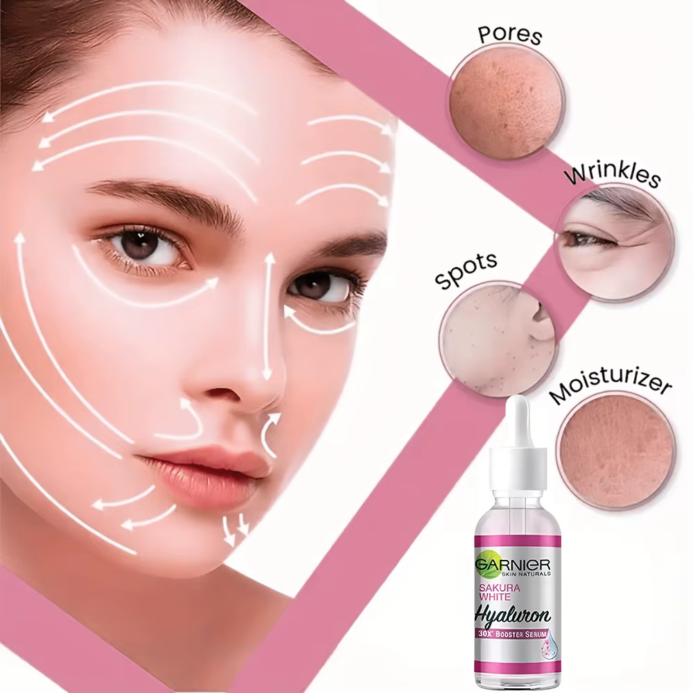 GARN Nier rose sérum Sakura lueur 30x rehausseur hyaluronique