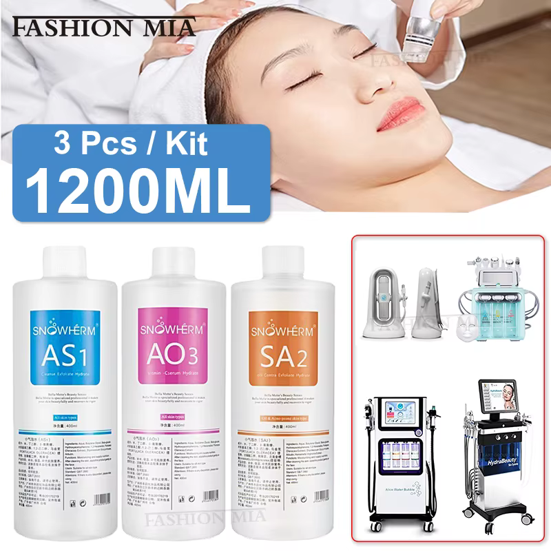 Sérum hydrofacial liquide pour le visage AS1 SA2 AO3