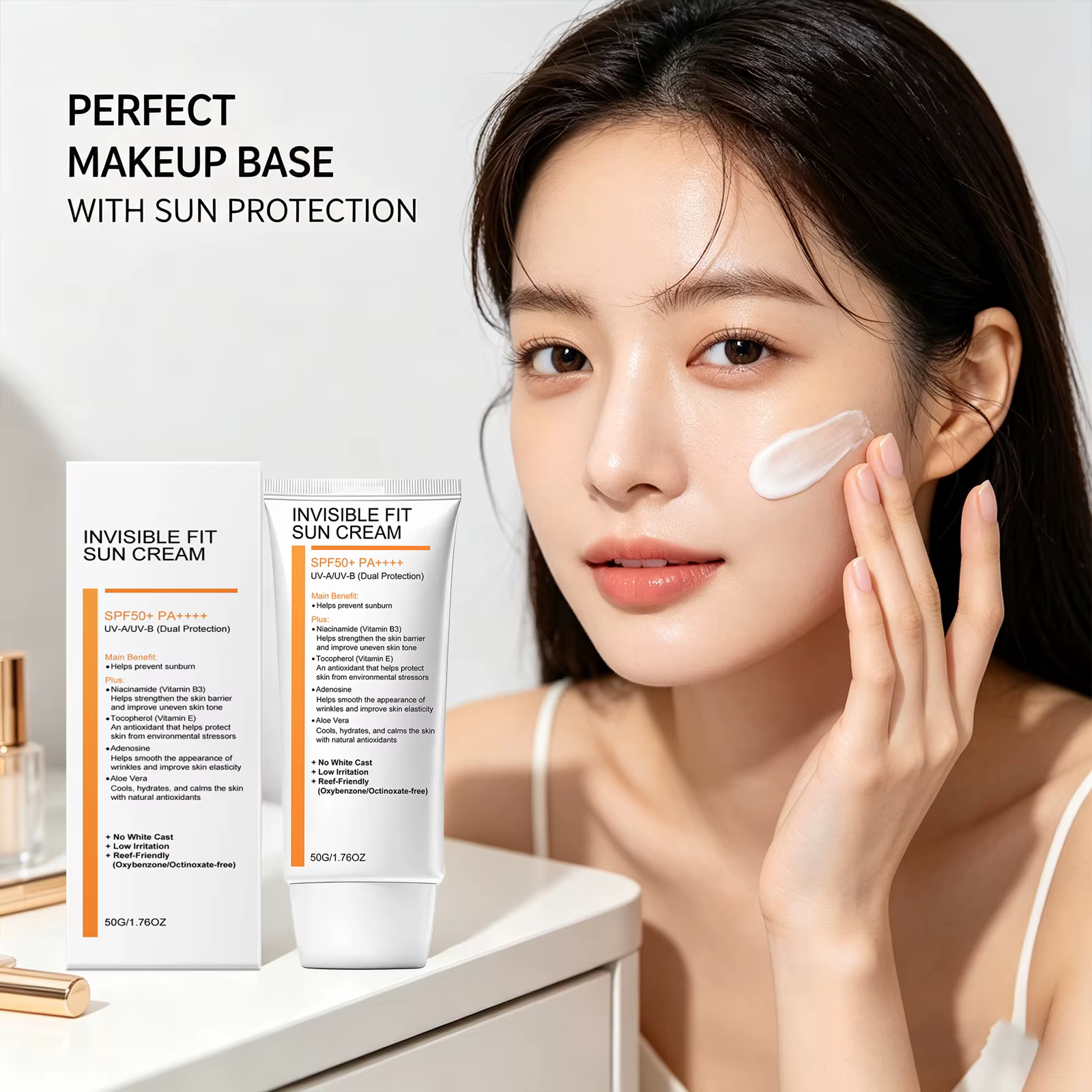 Crème solaire SPF50 à la niacinamide hydratante
