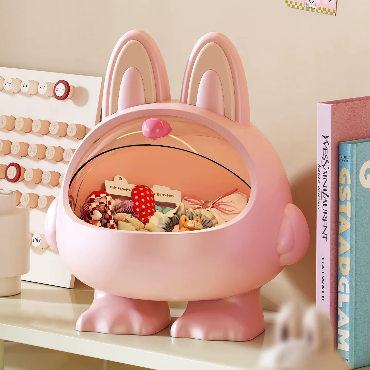 Boîte de rangement pour bijoux et accessoires de bureau pour filles - Multifonctionnelle, grande capacité, idéale pour ranger les accessoires pour cheveux