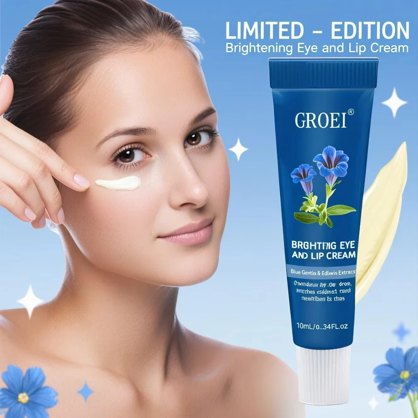 Crème Yeux et Lèvres à la Gentiane Bleue et à l'Edelweiss