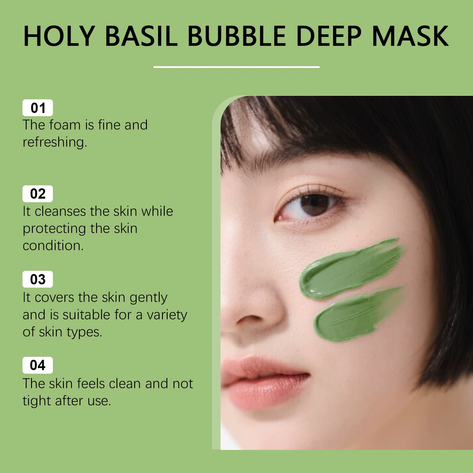 Masque Facial Purifiant au Basilic Sacré