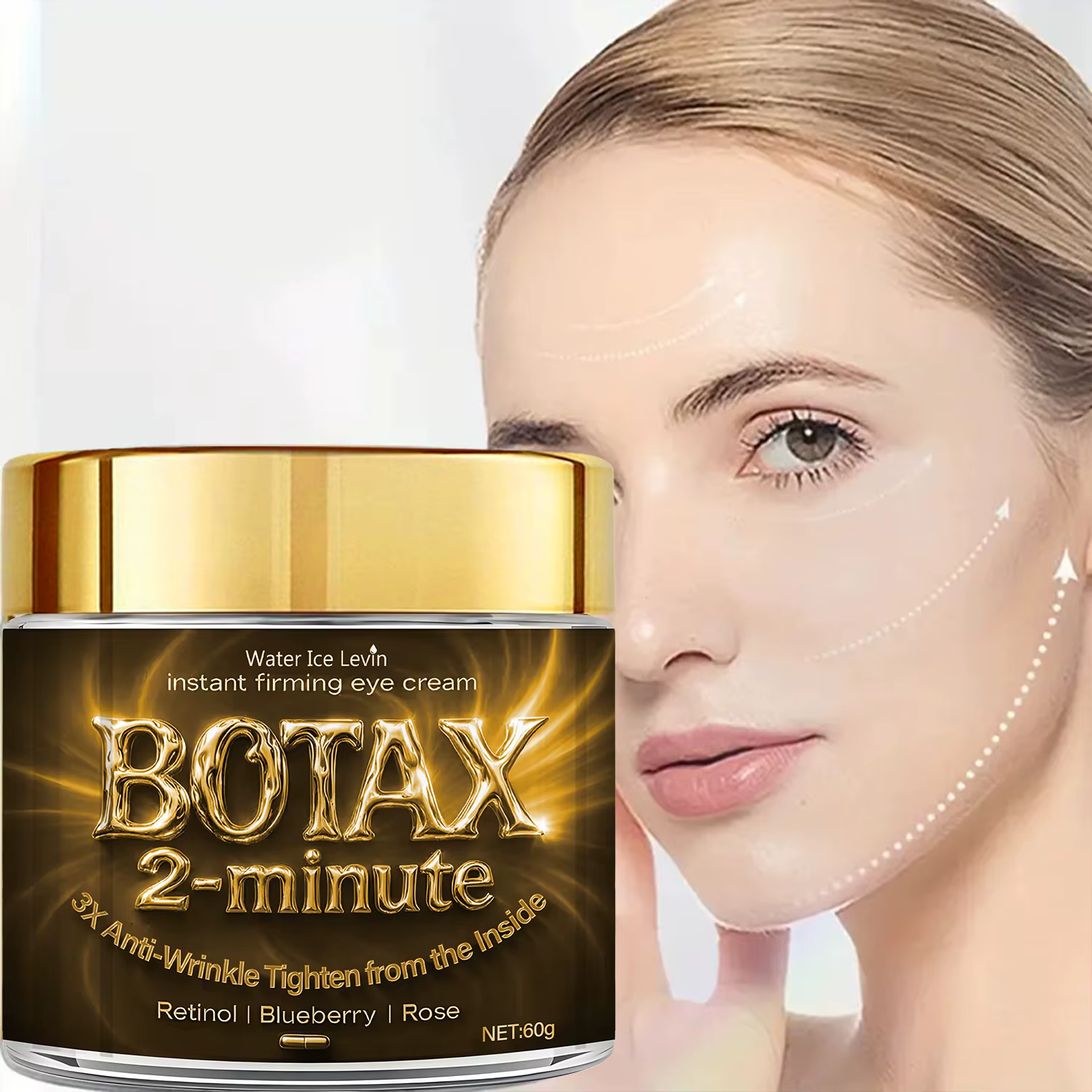 Crème visage raffermissante instantanée au rétinol et au venin d'abeille – 2 minutes