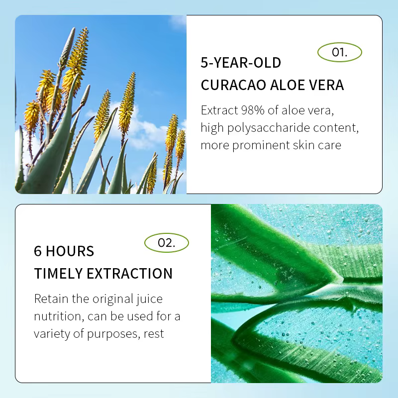 SADOER exfoliant Aloe Vera Gel nettoyant pour le visage nettoyage en profondeur