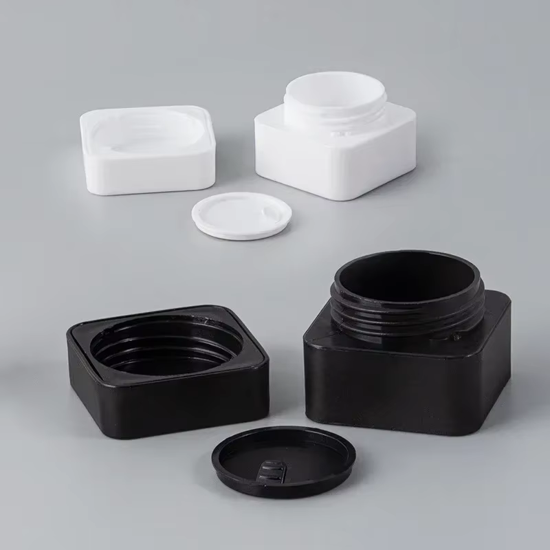 Pots à crème carrés conviviale rés en plastique