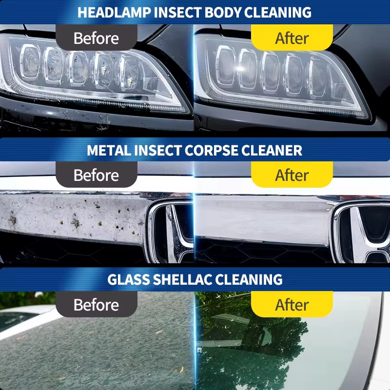 Shellac puissant, spray anti-taches d'insectes, nettoyant multifonctionnel, capable d'éliminer les taches d'insectes sur les surfaces en plastique et en verre