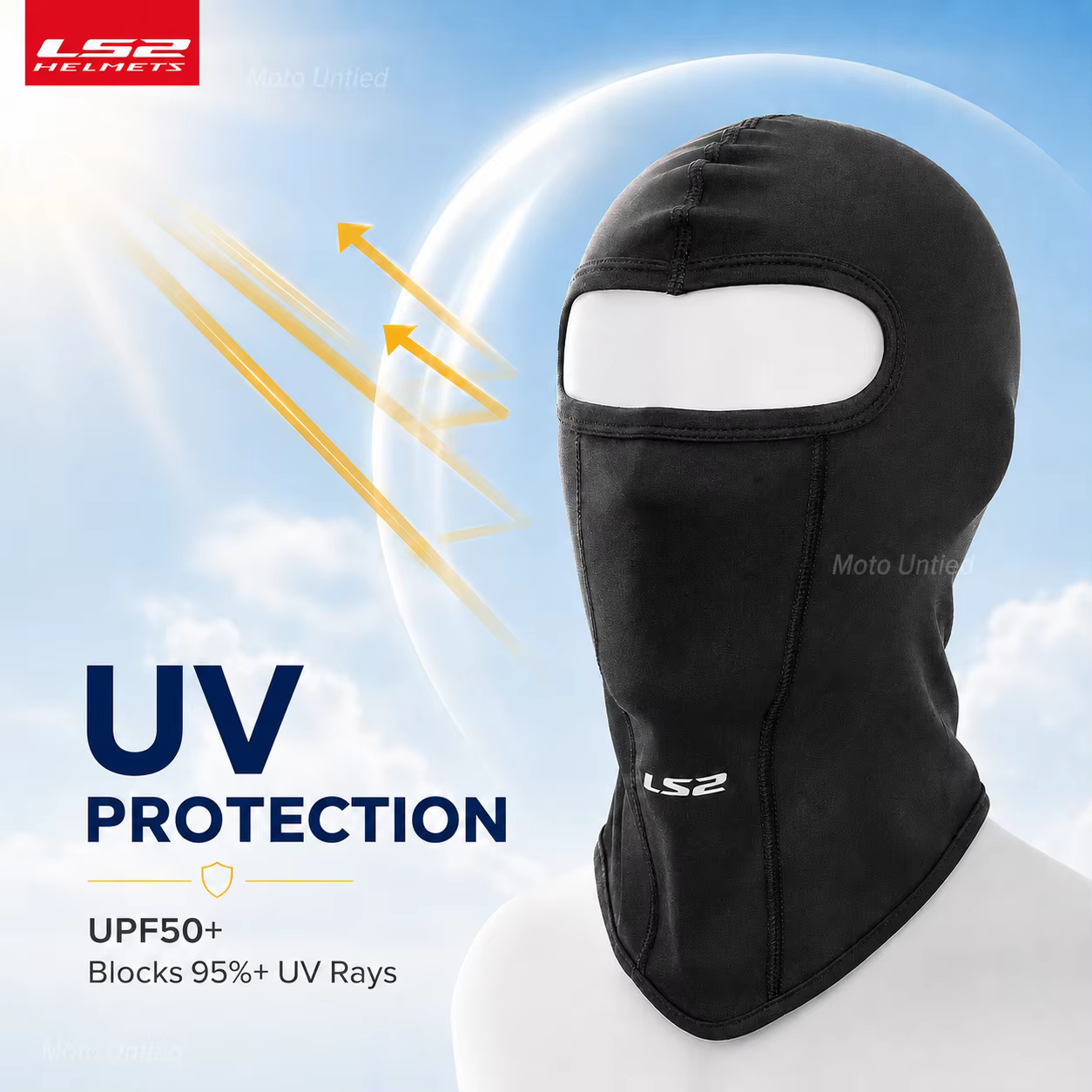 Cagoule de moto LS2 – Masque facial rafraîchissant d'été, fin, respirant, protection UV, séchage rapide, doublure de casque, couvre-visage complet pour hommes et femmes