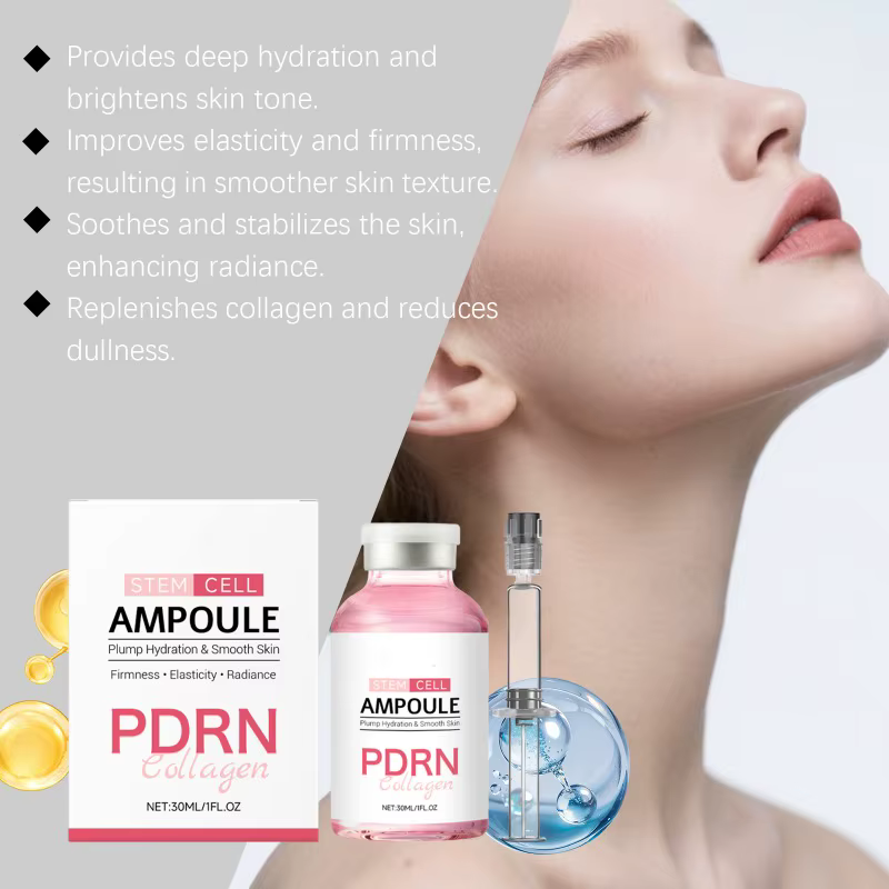 Sérum Ampoule ADN de Saumon PDRN Soin Avancé Réparation Profonde Renouvelle la Peau Éclaircit le Teint Renforce la Barrière Cutanée Essence Visage Raffermissante
