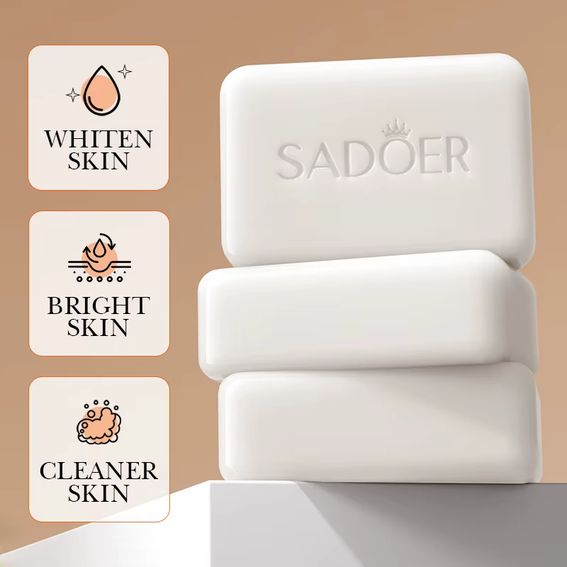 SADOER Niacinamide arbutine savon pour le visage hydratant éclaircissant nettoyage en profondeur corps